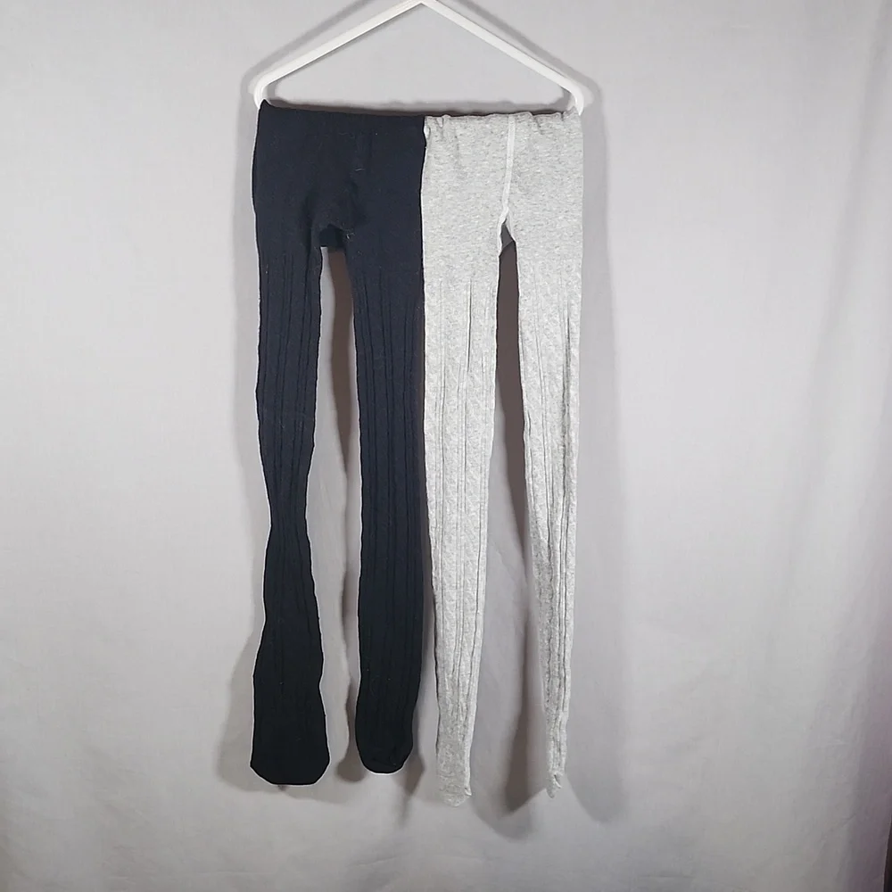 Target Cotton Tights Bundle Black/Gray Girls Size 7-10